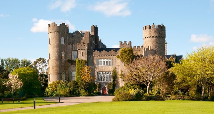 Malahide Castle Malahide Castle and Gardens on a sunny afternoon
