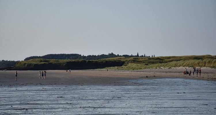 Rosses-Point-Sligo People on the beach in Rosses Point County Sligo