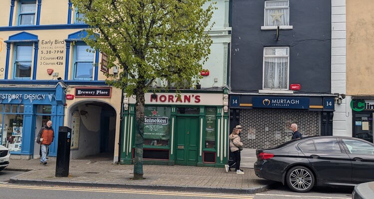 Westport-Morans Moran's Bar on Bridge Street in Westport, Ireland
