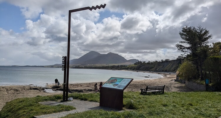 Westport-Old Head Beach Old Head Beach near Westport, Ireland on a cloudy summer's day